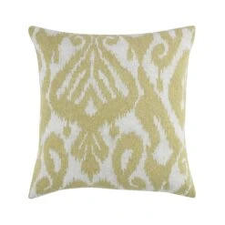 Ikat Collection Corn Yellow Hand Embroidered Cushion 9 Ikat Collection Corn Yellow Hand Embroidered Cushion -Daals Store HW IKAT YELLOW45 WB1