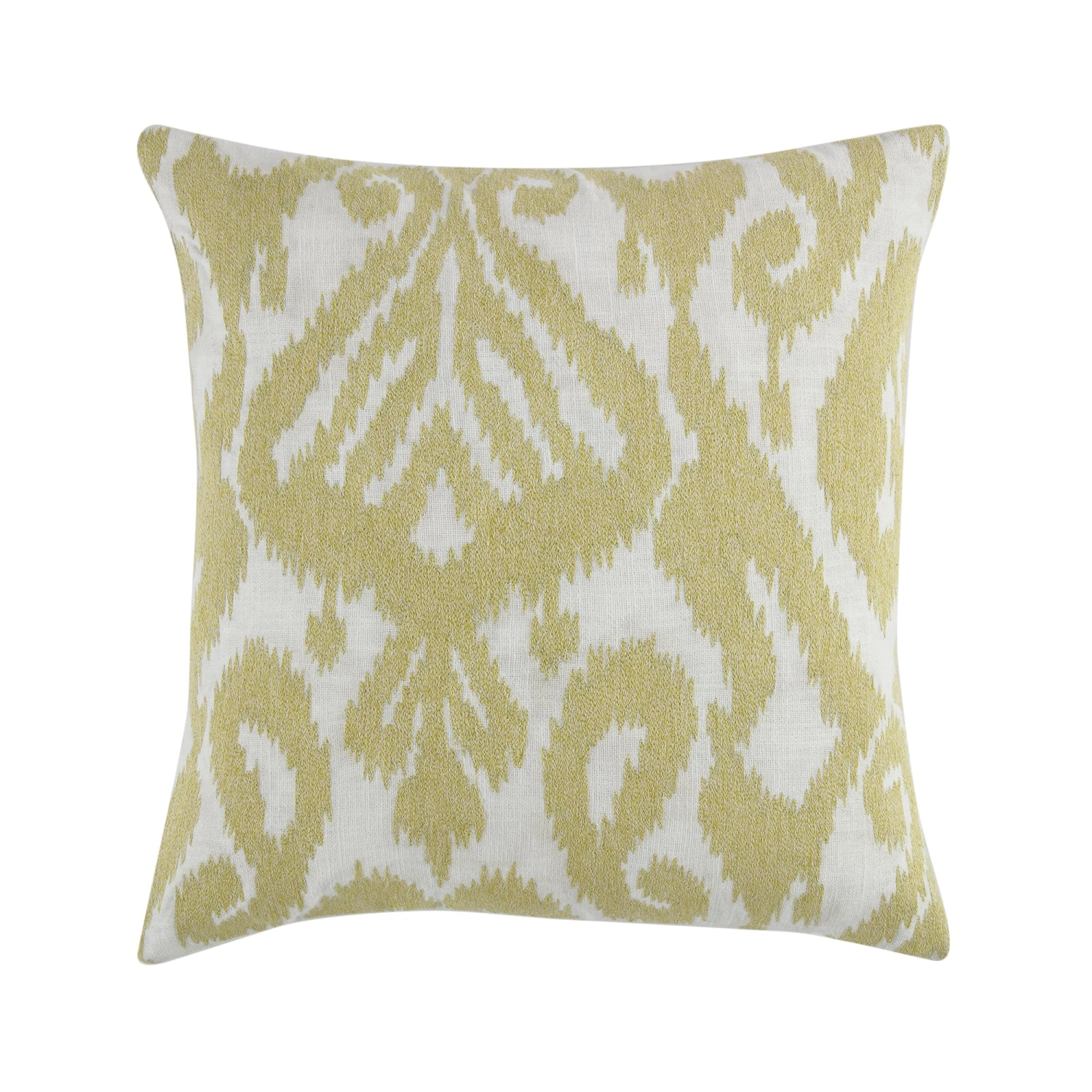 Ikat Collection Corn Yellow Hand Embroidered Cushion 3 Ikat Collection Corn Yellow Hand Embroidered Cushion - Image 3