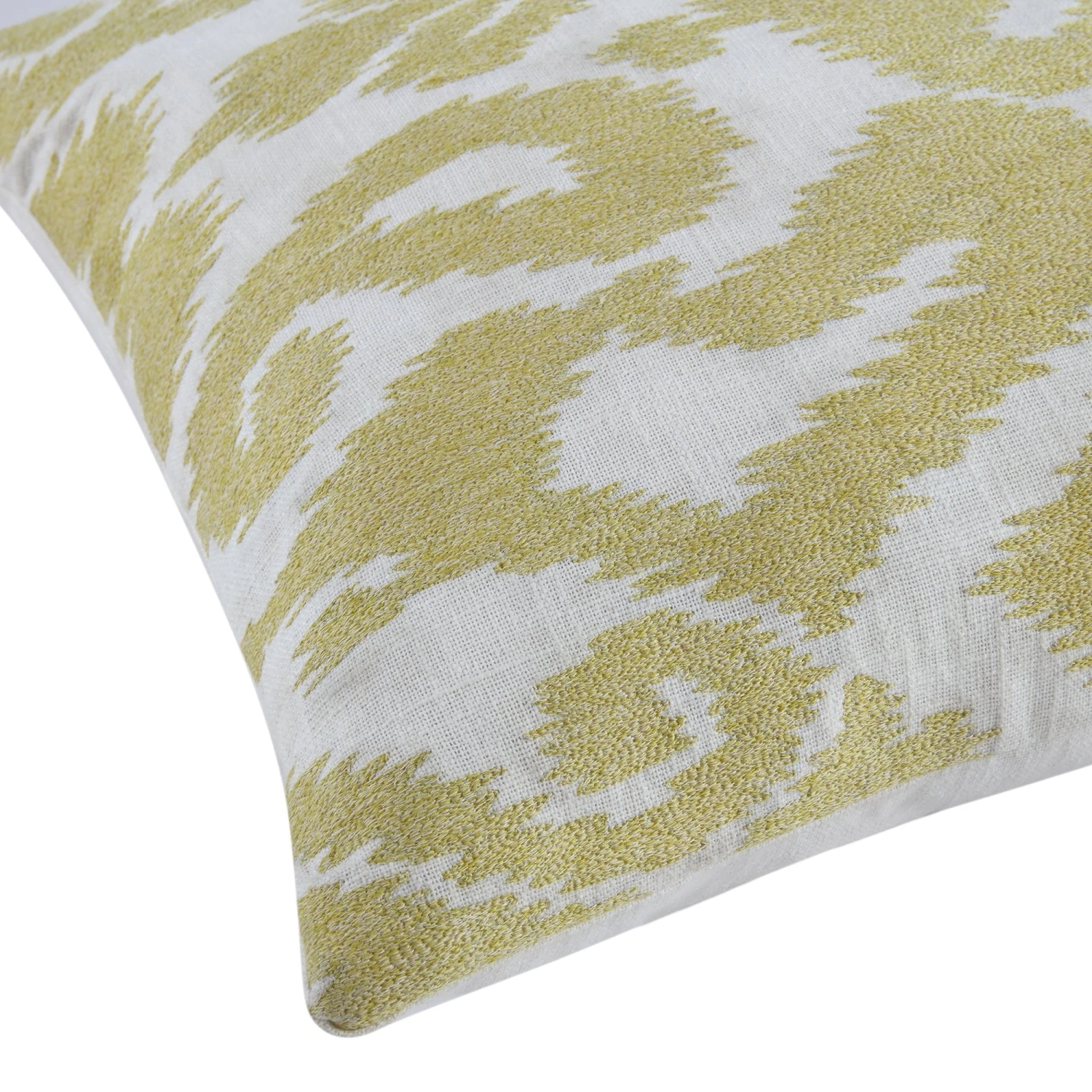 Ikat Collection Corn Yellow Hand Embroidered Cushion 5 Ikat Collection Corn Yellow Hand Embroidered Cushion - Image 5