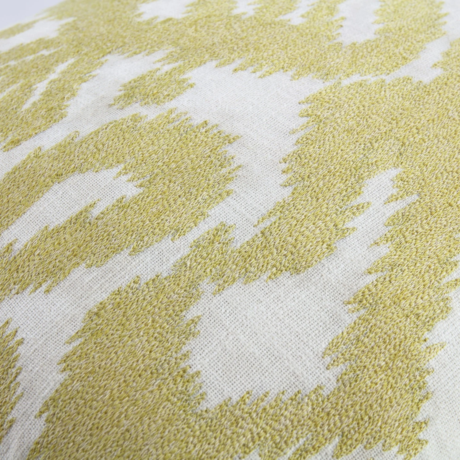 Ikat Collection Corn Yellow Hand Embroidered Cushion 6 Ikat Collection Corn Yellow Hand Embroidered Cushion - Image 6