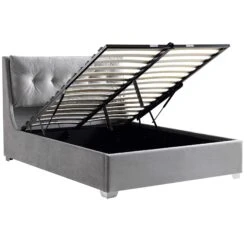 Hadley Grey Velvet Ottoman Storage Bed -Daals Store JAH 010 GREYVEL WB2