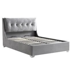 Hadley Grey Velvet Ottoman Storage Bed -Daals Store JAH 010 GREYVEL WB3