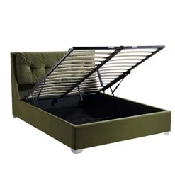 Hadley Moss Green Velvet Ottoman Storage Bed -Daals Store JAH 010 MOSS VEL WB3