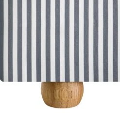 Egerie Curved Headboard Slate Blue Striped Fabric Ottoman Storage Bed -Daals Store JAH 011 BLUE STRIPE detail5