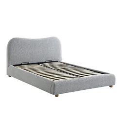 Egerie Curved Headboard Mist Grey Boucle Ottoman Storage Bed 19 Egerie Curved Headboard Mist Grey Boucle Ottoman Storage Bed -Daals Store JAH 011 GREY BOUCLE WB2
