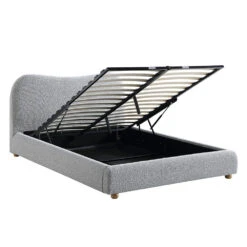 Egerie Curved Headboard Mist Grey Boucle Ottoman Storage Bed 21 Egerie Curved Headboard Mist Grey Boucle Ottoman Storage Bed -Daals Store JAH 011 GREY BOUCLE WB3