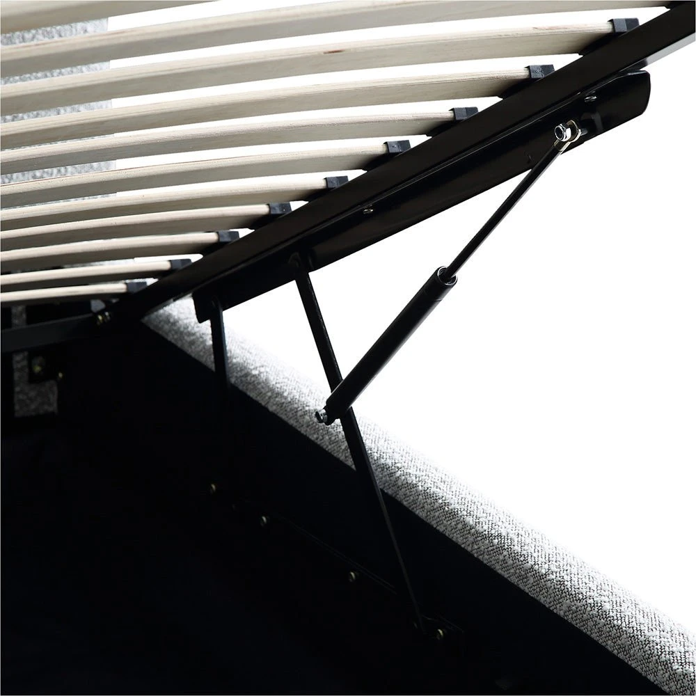 Egerie Curved Headboard Mist Grey Boucle Ottoman Storage Bed 15 Egerie Curved Headboard Mist Grey Boucle Ottoman Storage Bed - Image 15