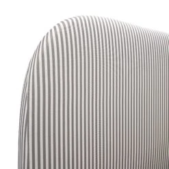 Egerie Curved Headboard Light Taupe Striped Fabric Ottoman Storage Bed 33 Egerie Curved Headboard Light Taupe Striped Fabric Ottoman Storage Bed -Daals Store JAH 011 TAUPE STRIPE detail2