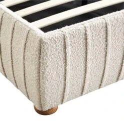 Helia Pleated Ottoman Storage Bed, Beige Boucle 26 Helia Pleated Ottoman Storage Bed, Beige Boucle -Daals Store JAH 012 BEIGE BOUCLE detail3