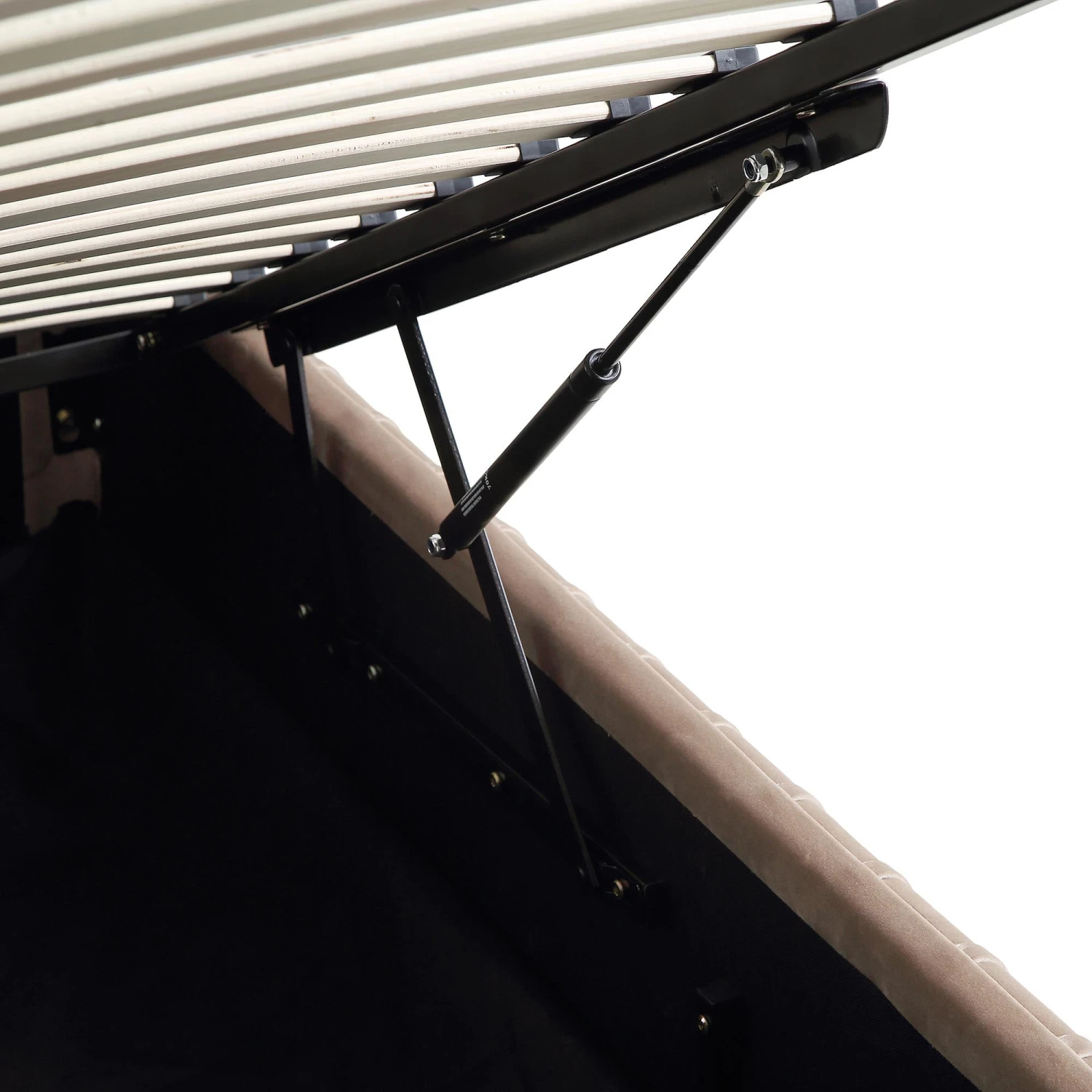 Helia Pleated Ottoman Storage Bed, Taupe Velvet 16 Helia Pleated Ottoman Storage Bed, Taupe Velvet - Image 16