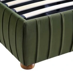 Helia Pleated Ottoman Storage Bed, Moss Green Velvet -Daals Store JAH 012 MOSS VEL detail3