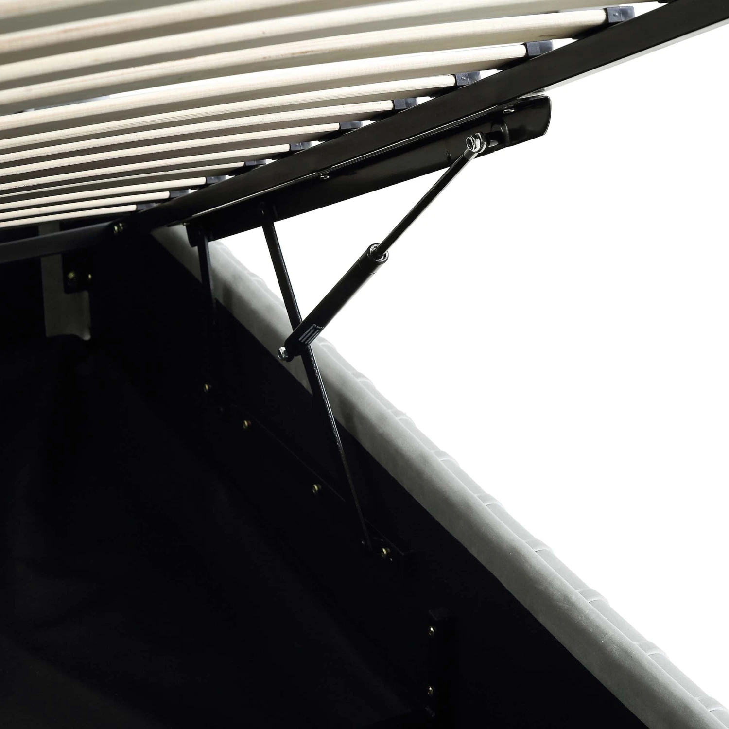 Helia Pleated Ottoman Storage Bed, Silver Grey Velvet 16 Helia Pleated Ottoman Storage Bed, Silver Grey Velvet - Image 16