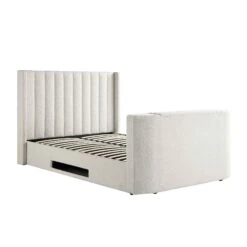 Wilton White Boucle Ottoman TV Bed 27 Wilton White Boucle Ottoman TV Bed -Daals Store JAH 015 ECRU BOU WB3