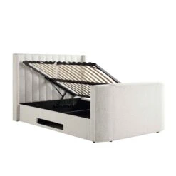 Wilton White Boucle Ottoman TV Bed 28 Wilton White Boucle Ottoman TV Bed -Daals Store JAH 015 ECRU BOU WB4