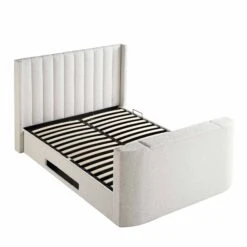 Wilton White Boucle Ottoman TV Bed 29 Wilton White Boucle Ottoman TV Bed -Daals Store JAH 015 ECRU BOU WB5