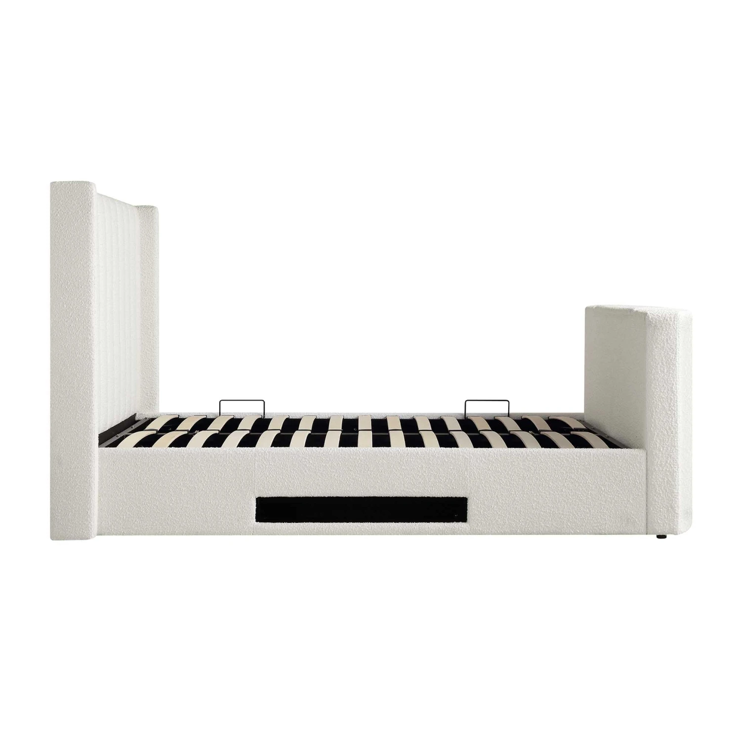 Wilton White Boucle Ottoman TV Bed 12 Wilton White Boucle Ottoman TV Bed - Image 12