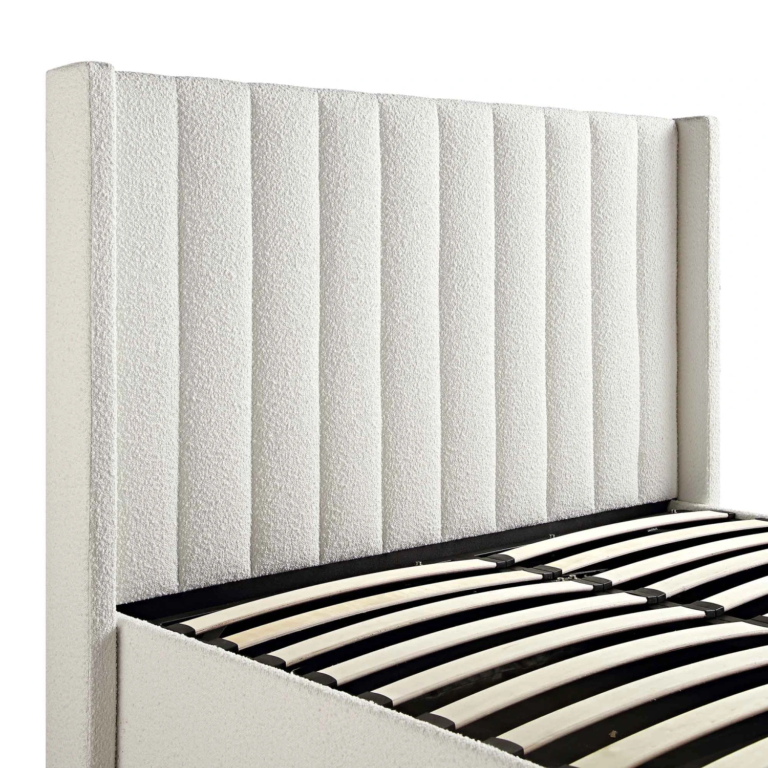 Wilton White Boucle Ottoman TV Bed 14 Wilton White Boucle Ottoman TV Bed - Image 14