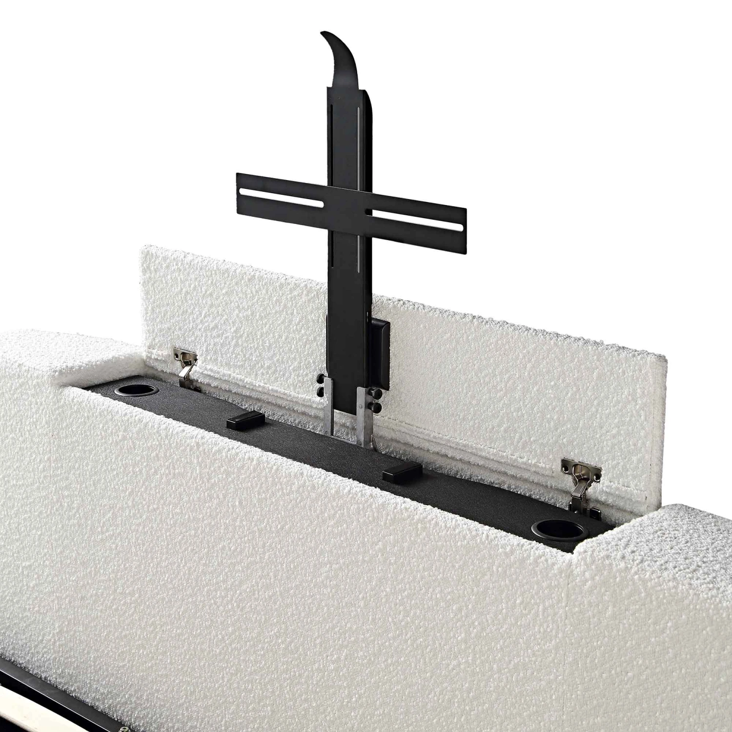 Wilton White Boucle Ottoman TV Bed 16 Wilton White Boucle Ottoman TV Bed - Image 16