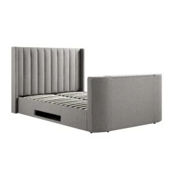 Wilton Grey Fabric Ottoman TV Bed -Daals Store JAH 015 GREY FAB WB2