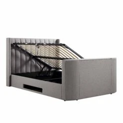 Wilton Grey Fabric Ottoman TV Bed -Daals Store JAH 015 GREY FAB WB3