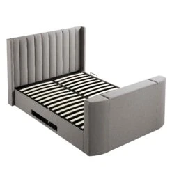 Wilton Grey Fabric Ottoman TV Bed -Daals Store JAH 015 GREY FAB WB5