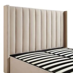 Wilton Champagne Velvet Ottoman TV Bed -Daals Store JAH 015 STONE VEL detail1