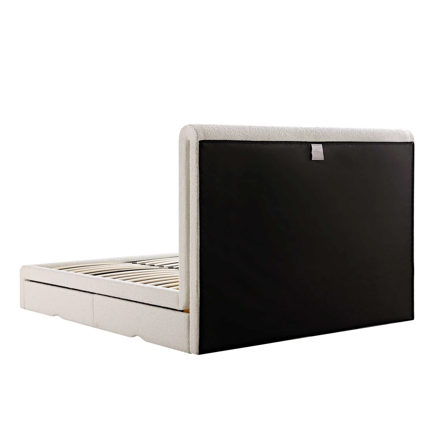 Hampstead Ecru Boucle Curved Bed With 4-Drawer Storage 10 Hampstead Ecru Boucle Curved Bed With 4-Drawer Storage - Image 10