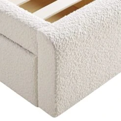 Hampstead Ecru Boucle Curved Bed With 4-Drawer Storage 25 Hampstead Ecru Boucle Curved Bed With 4-Drawer Storage -Daals Store JAH 016 ECRU BOU 4DRAWER detail3
