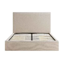 Hampstead Taupe Boucle Curved Bed -Daals Store JAH 016 TAUPE BOU WB1 1