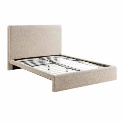 Hampstead Taupe Boucle Curved Bed -Daals Store JAH 016 TAUPE BOU WB2 1