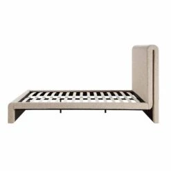 Hampstead Taupe Boucle Curved Bed -Daals Store JAH 016 TAUPE BOU WB3 1