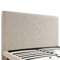 Hampstead Taupe Boucle Curved Bed -Daals Store JAH 016 TAUPE BOU detail1 1