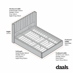 Wilton Champagne Velvet Ottoman Storage Bed -Daals Store JAH 017 CHART 4