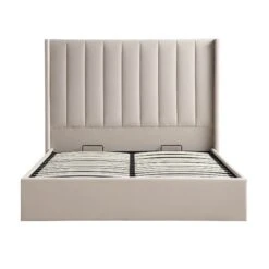 Wilton Champagne Velvet Ottoman Storage Bed -Daals Store JAH 017 STONE VEL WB1