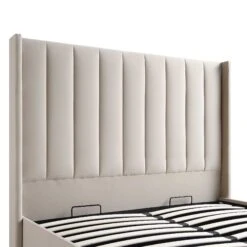 Wilton Champagne Velvet Ottoman Storage Bed -Daals Store JAH 017 STONE VEL detail1