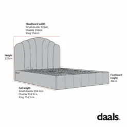 Hana Ottoman Storage Bed, Petal Pink Chenille -Daals Store JAH 020 CHART 6