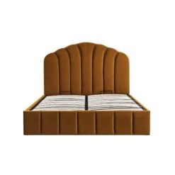 Hana Ottoman Storage Bed, Cinnamon Velvet -Daals Store JAH 020 CMON VEL WB1