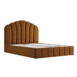 Hana Ottoman Storage Bed, Cinnamon Velvet -Daals Store JAH 020 CMON VEL WB2