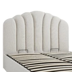 Hana Ottoman Storage Bed, Ivory Weave Fabric -Daals Store JAH 020 IVORY WEAVE detail1