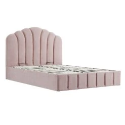 Hana Ottoman Storage Bed, Petal Pink Chenille -Daals Store JAH 020 PINK CHEN WB2