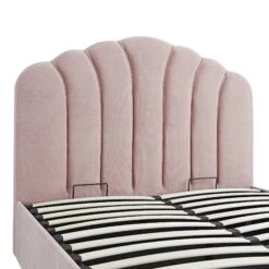 Hana Ottoman Storage Bed, Petal Pink Chenille -Daals Store JAH 020 PINK CHEN detail1