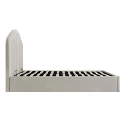 Hana Ottoman Storage Bed, Warm Stone Velvet -Daals Store JAH 020 STONE VEL WB5