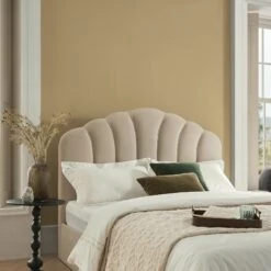 Hana Ottoman Storage Bed, Warm Stone Velvet -Daals Store JAH 020 STONE VEL scene3