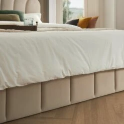 Hana Ottoman Storage Bed, Warm Stone Velvet -Daals Store JAH 020 STONE VEL scene4