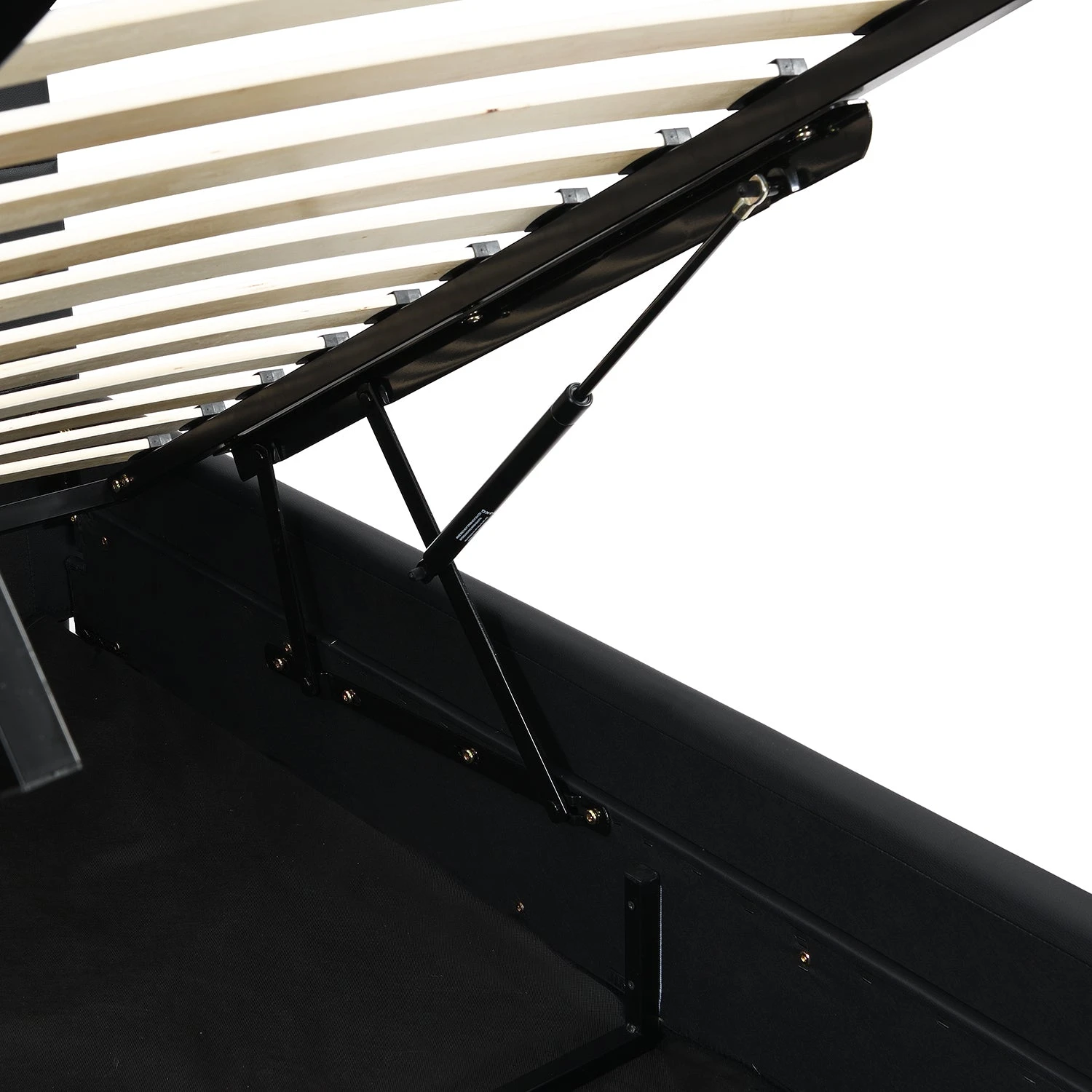 Buxton Faux Leather End Opening Ottoman Storage Bed Frame With Multi-colour LED Light Strip (Black PU) 9 Buxton Faux Leather End Opening Ottoman Storage Bed Frame With Multi-colour LED Light Strip (Black PU) - Image 9