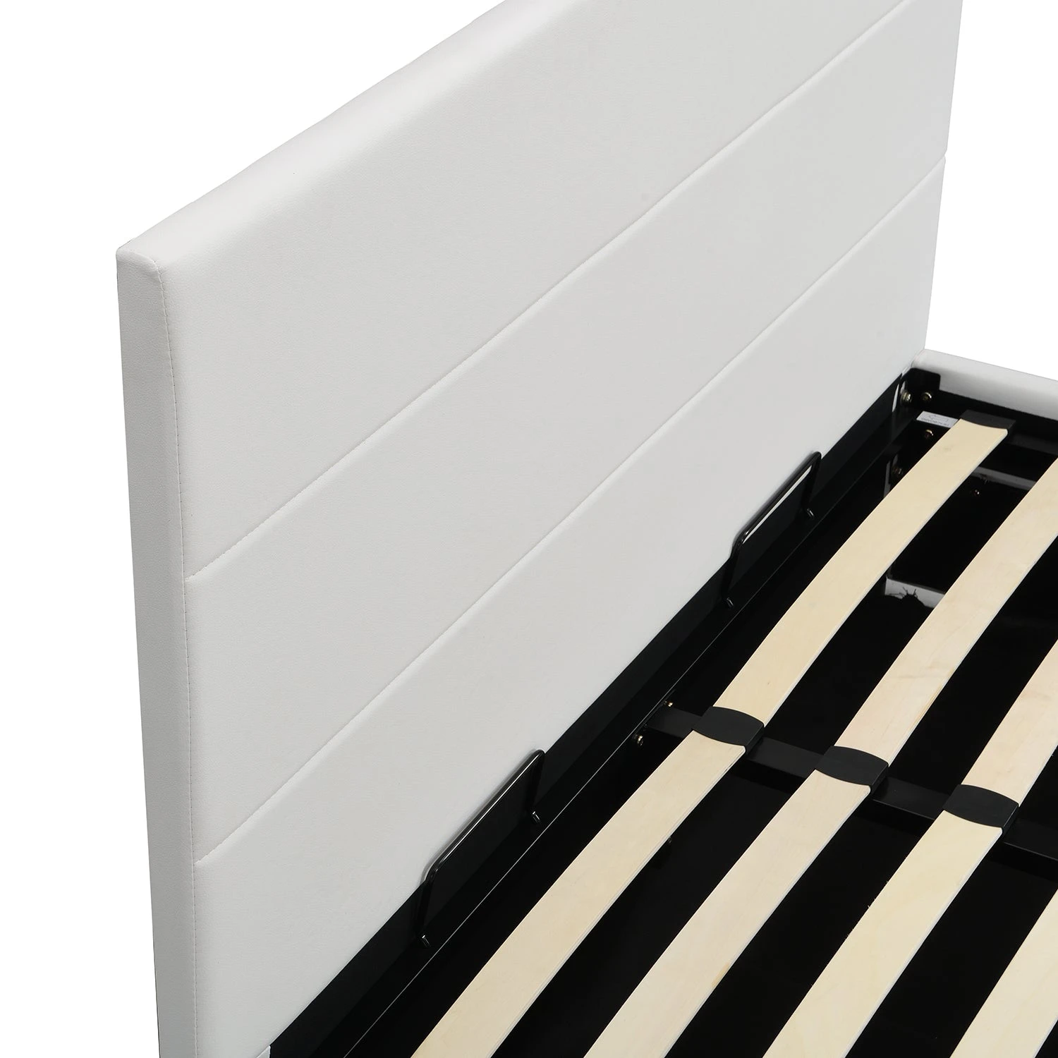 Buxton Faux Leather End Opening Ottoman Storage Bed Frame With Muti-colour LED Light Strip (White PU) 9 Buxton Faux Leather End Opening Ottoman Storage Bed Frame With Muti-colour LED Light Strip (White PU) - Image 9