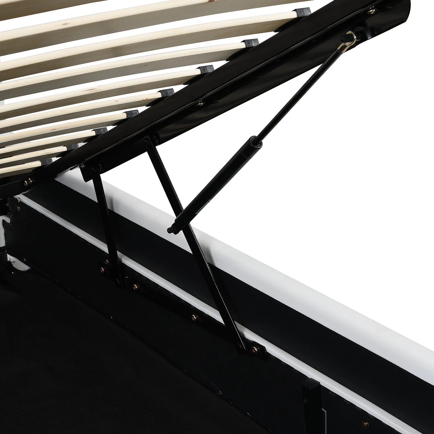 Buxton Faux Leather End Opening Ottoman Storage Bed Frame With Muti-colour LED Light Strip (White PU) 10 Buxton Faux Leather End Opening Ottoman Storage Bed Frame With Muti-colour LED Light Strip (White PU) - Image 10