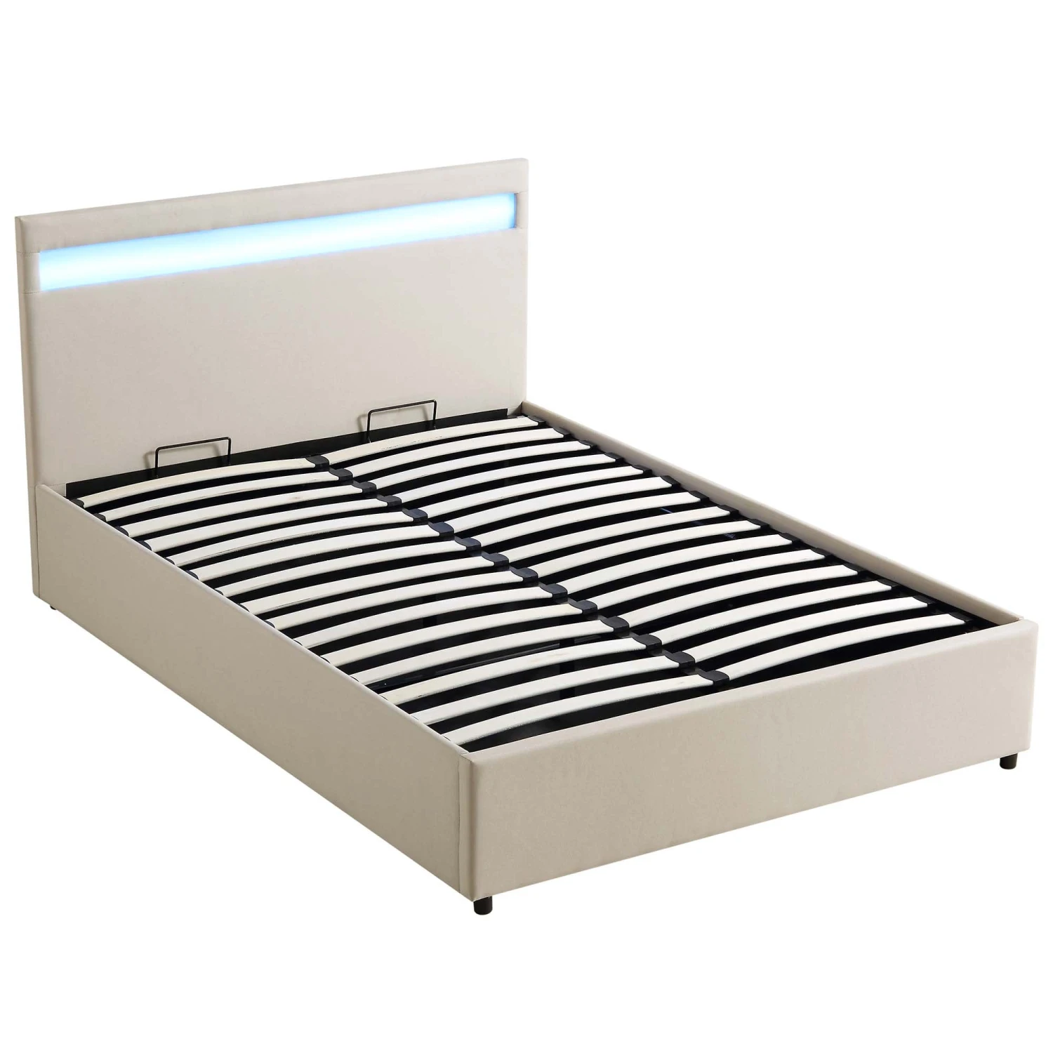 Pimlico End Opening Ottoman Storage Bed Frame With Multi-colour LED Headboard (Beige Fabric) 9 Pimlico End Opening Ottoman Storage Bed Frame With Multi-colour LED Headboard (Beige Fabric) - Image 9