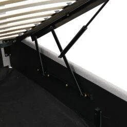 Pimlico End Opening Ottoman Storage Bed Frame With Multi-colour LED Headboard (Grey Fabric) -Daals Store JAH 05 GREYFAB detail2