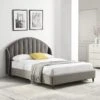 Eleanor Grey Velvet Upholstered Bed Frame With Domed Headboard -Daals Store JAH 08 GREYVEL main